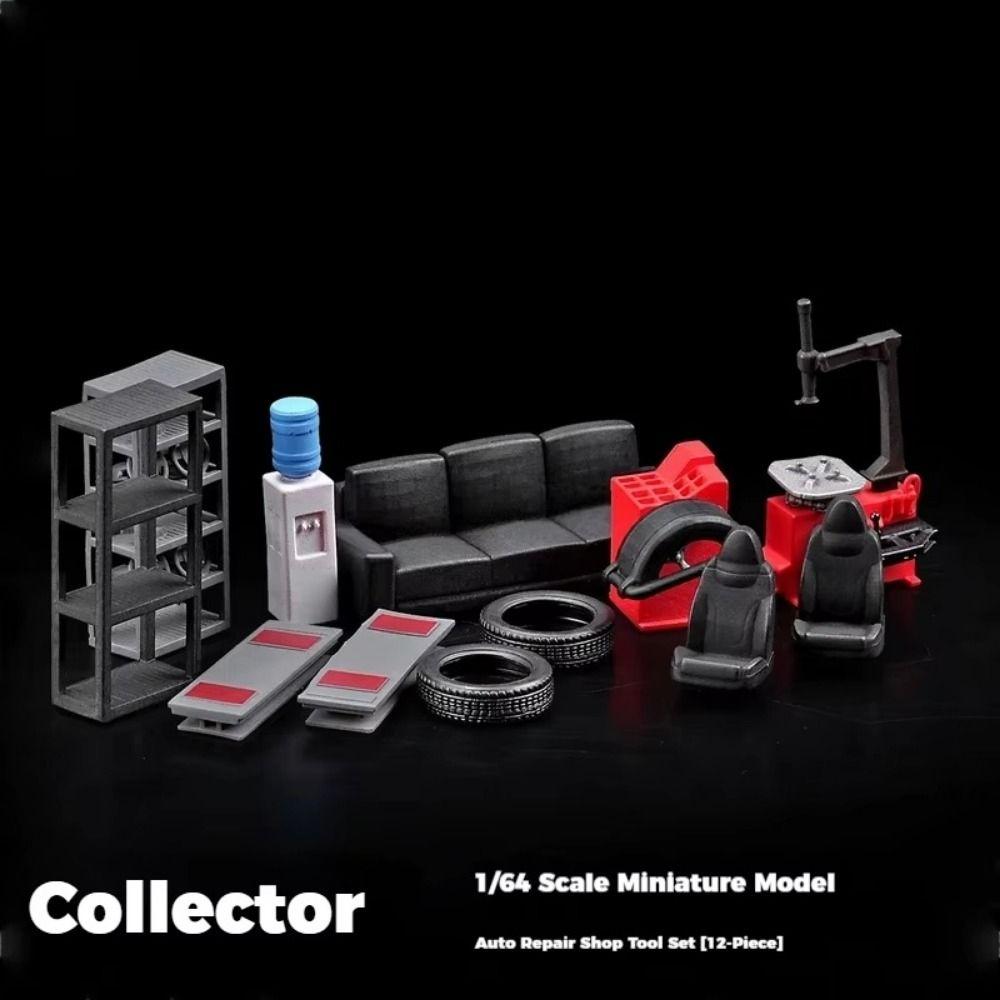 Model Assembly Simulation Car Repair Tools Miniature Scene Garage Scene Display Sand Table