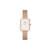 DANIEL WELLINGTON Европейские и американские часы для женщин, часы, кварцевый механизм, ремешок из нержавеющей стали, 20*26 мм, белый циферблат, женские DW00100431