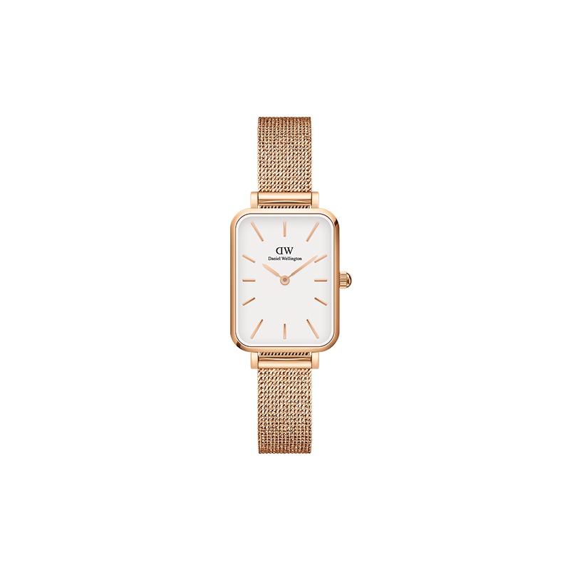 DANIEL WELLINGTON Европейские и американские часы для женщин, часы, кварцевый механизм, ремешок из нержавеющей стали, 20*26 мм, белый циферблат, женские DW00100431