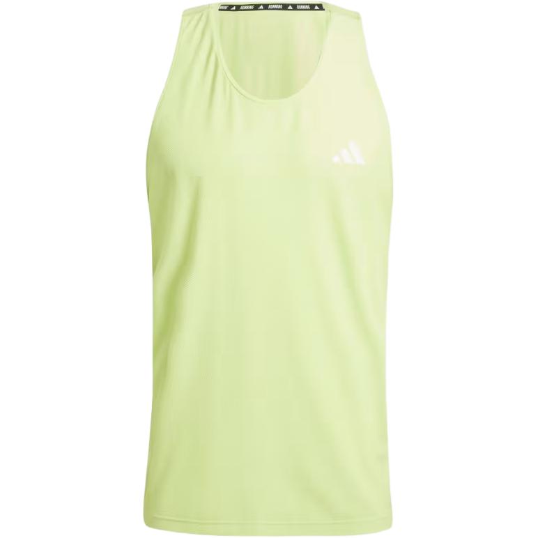 Adidas Own The Run Soft Comfortable Dry Odor Resistant Sleeveless Crew Neck Tank Top Men Tops Pulse-Lime IV5437
