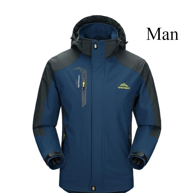 Уличная куртка-хардшелл для пар Однослойная спортивная одежда для мужчин и женщин Тонкая ветрозащитная и водонепроницаемая Демисезонная длинная куртка