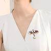 Vintage Oil-Dripping Flying Dragon Brooch Rhinestone Cartoon Enamel Animal Shape Hat