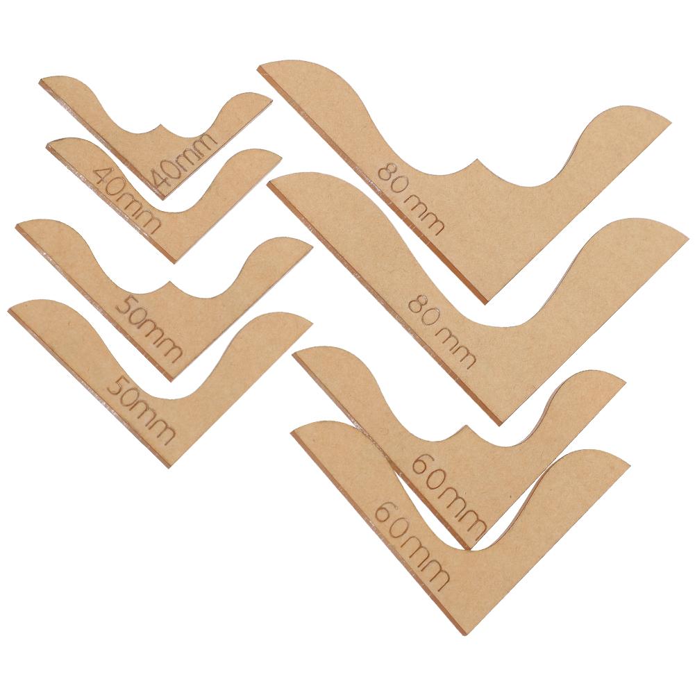 8 шт. Акриловый шаблон для углов кошелька, Цветочный узор, Декоративный трафарет, Сделай сам, Кожаное ремесло