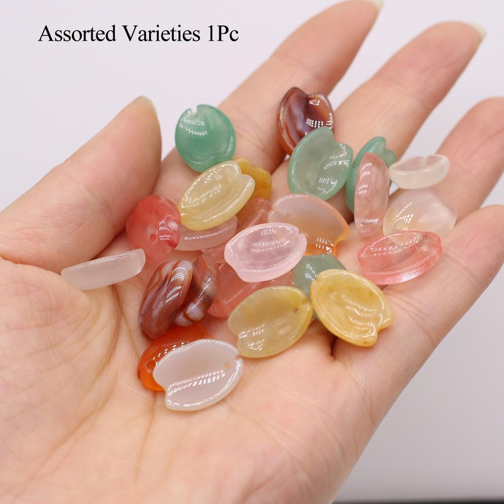 Мини-подвеска из исцеляющего кристалла Рейки, уникальные подвески-лепестки из натурального камня для изготовления ювелирных изделий своими руками на день рождения, рождественские подарки, товары для творчества 15×15 мм