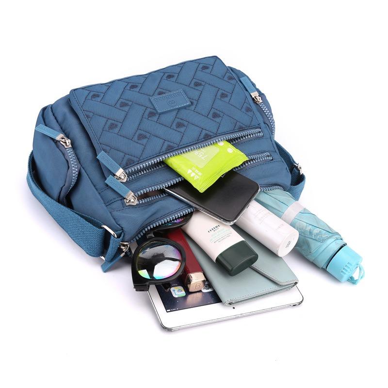 Осенняя большая сумка многоотделенческая женская сумка через плечо креативная ромбовидная стежка сумка кроссбоди большой вместимости нейлоновая ткань женская сумка