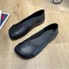 2024 Новые популярные весенние и осенние модные однотонные туфли с квадратным носком, удобные, неглубокие, без застежек, универсальные женские туфли