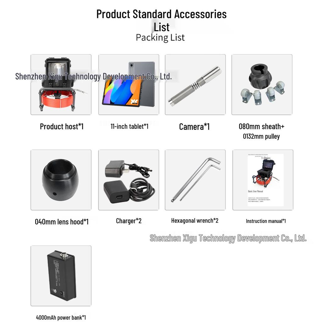 High-Definition Waterproof Sewer Inspection Camera with Zoom and Video Detection