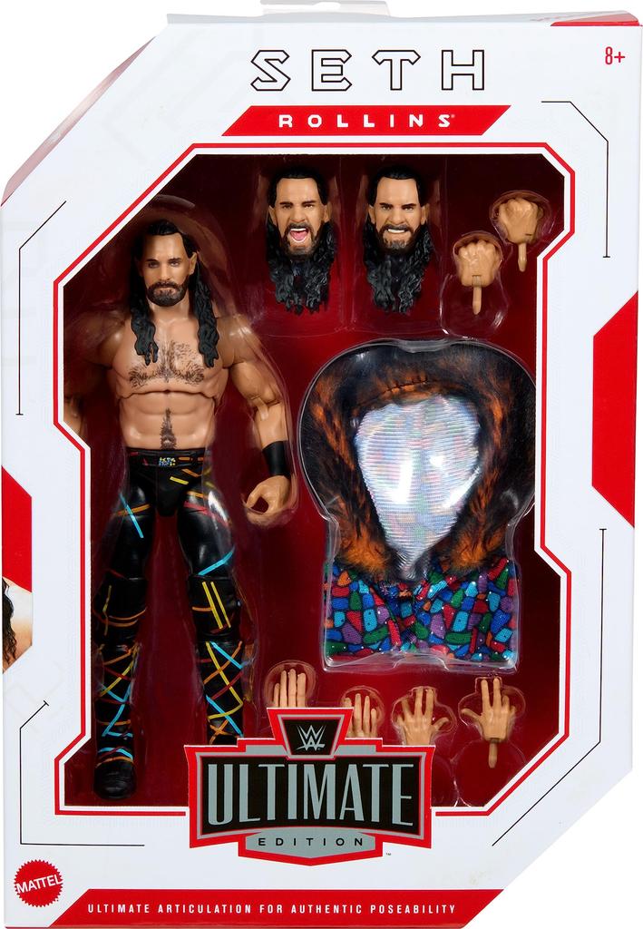 Mattel WWE Сет Роллинс Фигурка Ultimate Edition со сменными аксессуарами, подвижным дизайном и аутентичными деталями, 6 дюймов