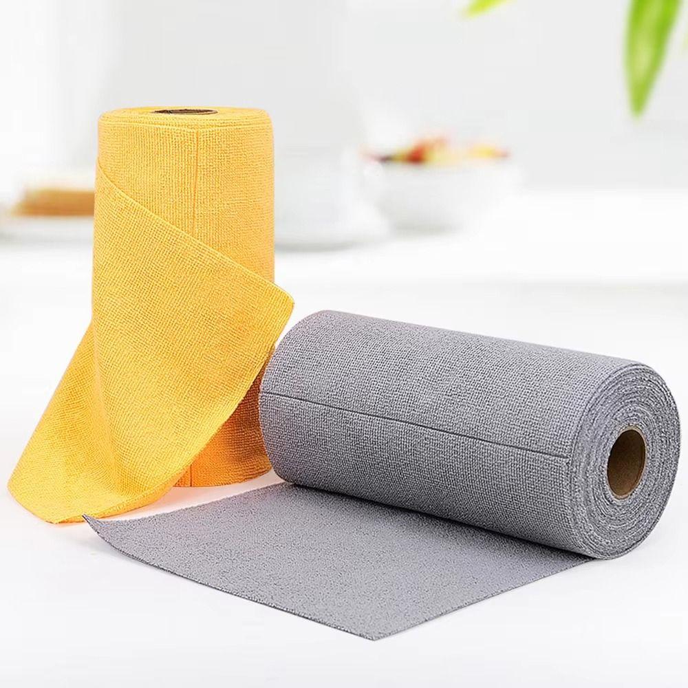 Absorbent Disposable Dishwashing Cloth 25x25CM Lazy Rag New Microfiber Cloth Roll