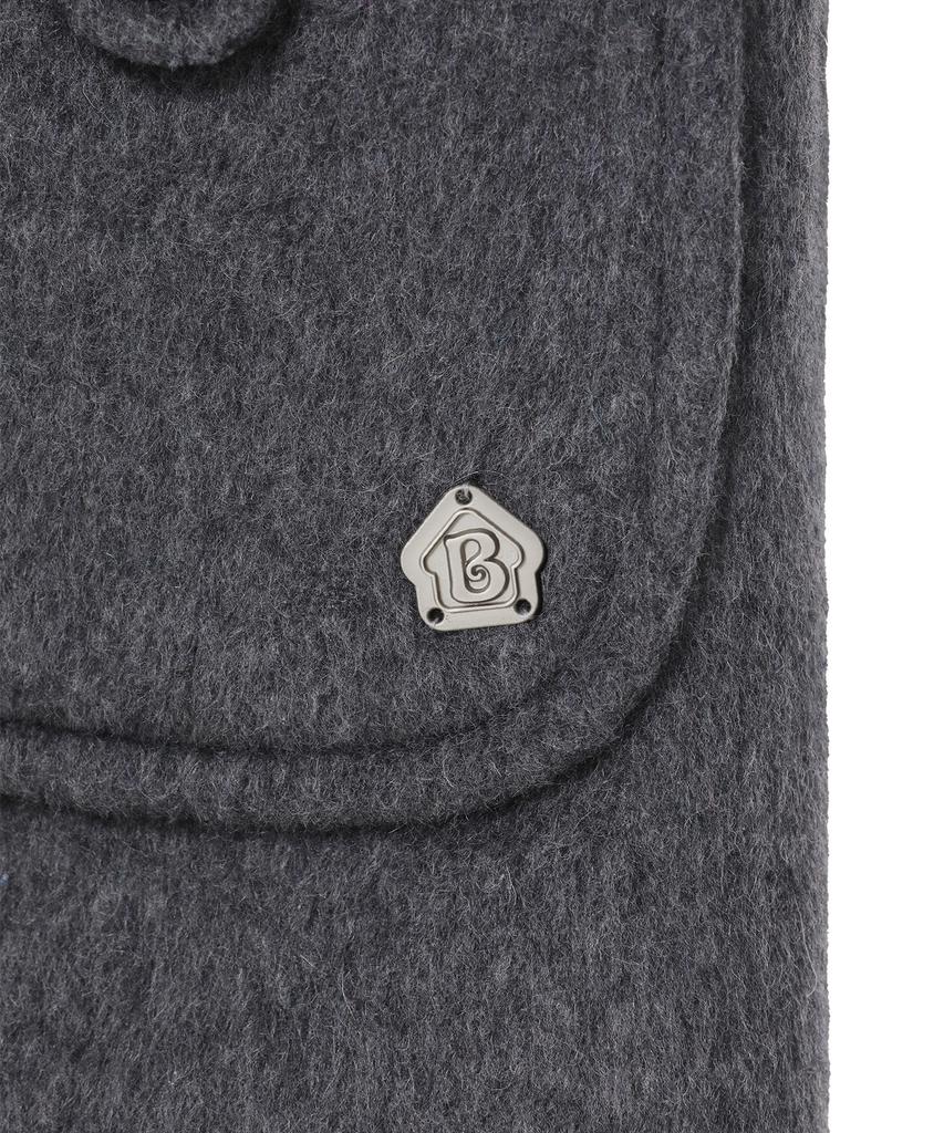 BAUF Round Shirred Short Coat [Charcoal]