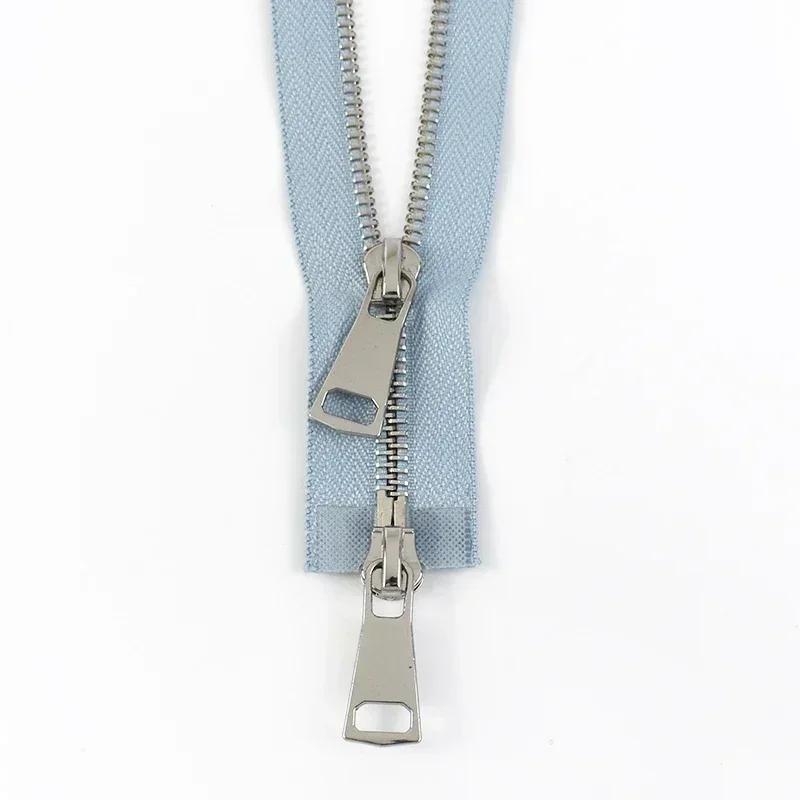 1-5 шт. 5# Металлические молнии 70/90/120 см Двусторонние разъемные молнии для пуховика Автоматическая блокировка Застежка-молния Швейный аксессуар для одежды