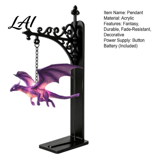 Magical Bookshelf Decoration Flying Dragon Lamp Warm Hanging Night Light Fantasy Sculpture with Stand Reading Nook Decor Unique Gift for