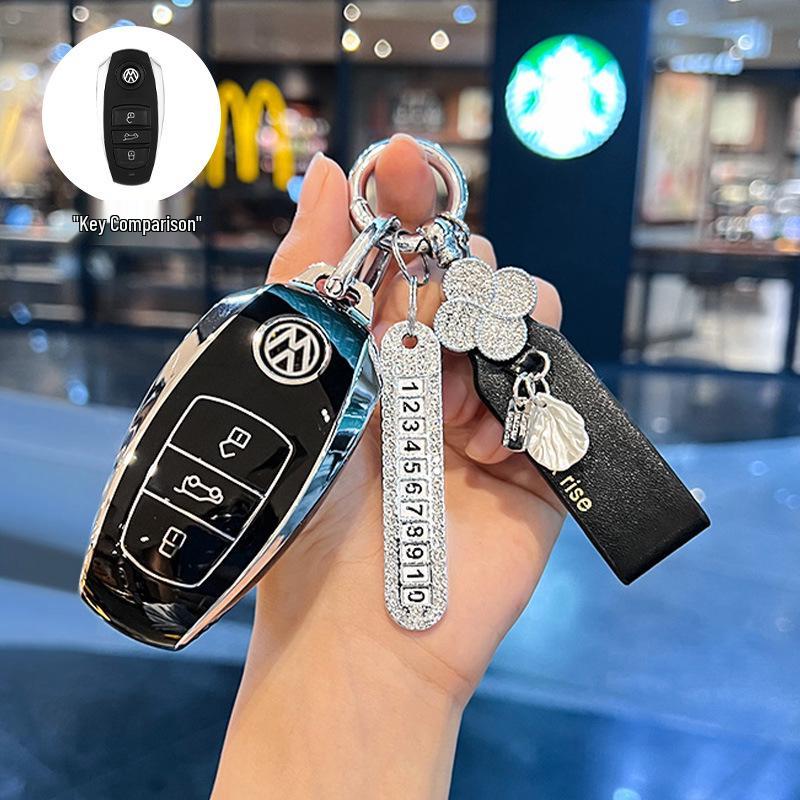 Чехол для ключа для Volkswagen Touareg 2021 года - Подходит для импортных моделей 2017-2021 годов