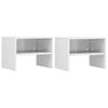 Nightstands (2 pcs) High Gloss White 40 x 30 x 30 cm Engineered Wood