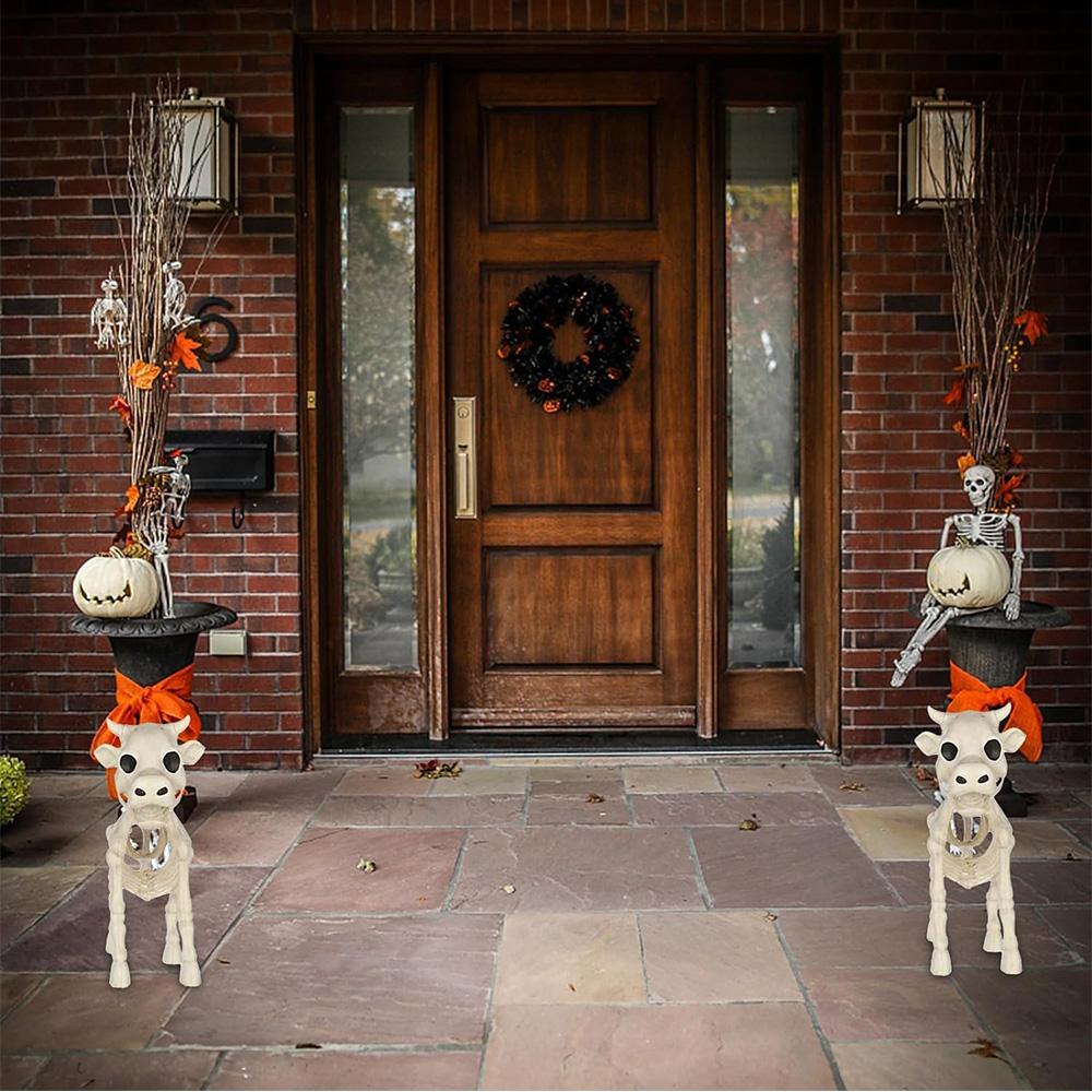 Cow Skeleton Halloween Decoration Cow Skull Prop for Halloween Home Decoration