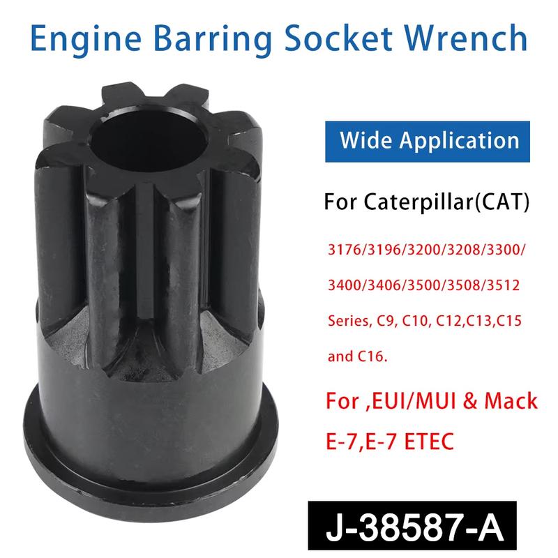 J-42083 Automatic Timing pin+9U-7227 Fuel Injector Regulator Tool+ Engine Barring Socket Fits CAT 3406E C-15 C-16