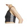 adidas Оригинальный Логотип Три Полоски Короткий Спортивный Топ Повседневный Атлетический Женский Черный IU2405