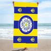 Пляжное полотенце с принтом Leeds United, Большое мягкое быстросохнущее полотенце для пляжа, кемпинга, плавания