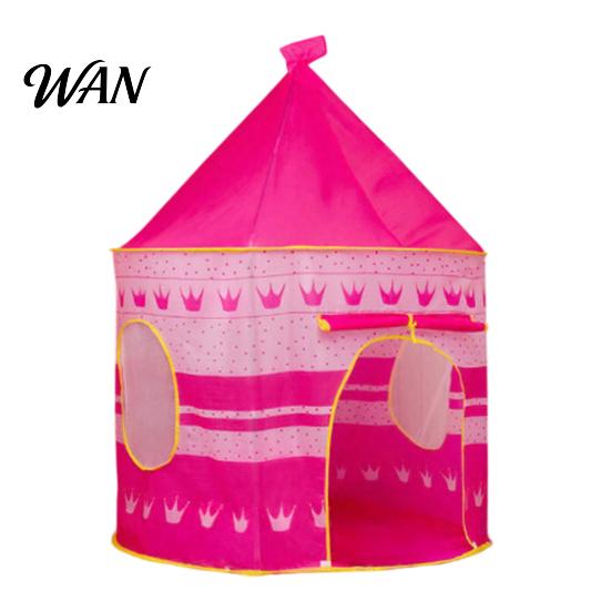 Breathable Fabric Tent Kids Castle Tent, Princess Playhouse for Girls, Indoor Outdoor Easy Setup Stable Frame Game with Star Moon Design, Birthday