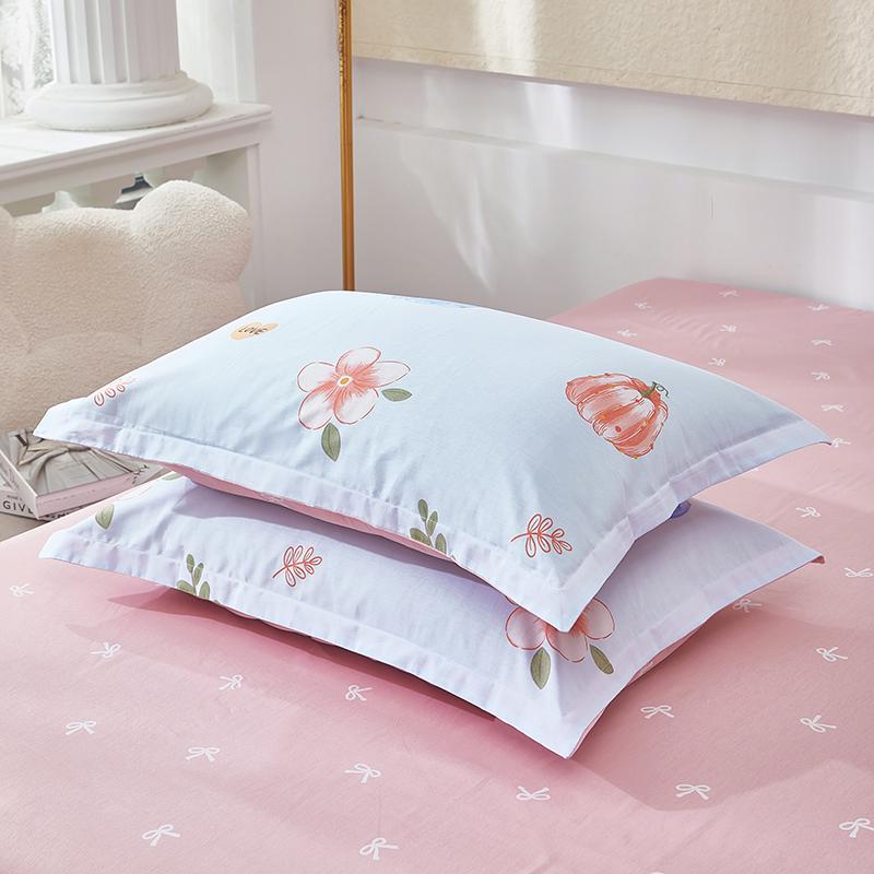 100% Cotton Twill Pillowcase Set - 2 Pieces, 48x74cm, Suitable for Single Student Dormitory.