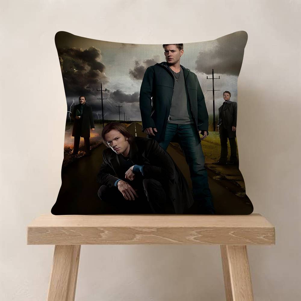 1PC TV Play Series Supernatural Maple Design Cushion Cover Happy Autumn Harvest Decor Holiday Decorati Pillow Cover