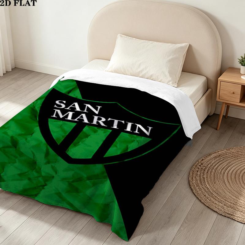 San Martin Print Flannel Blanket High Quality Warm Comfortable Cover for All Seasons Perfect for Gifts Home Decor
