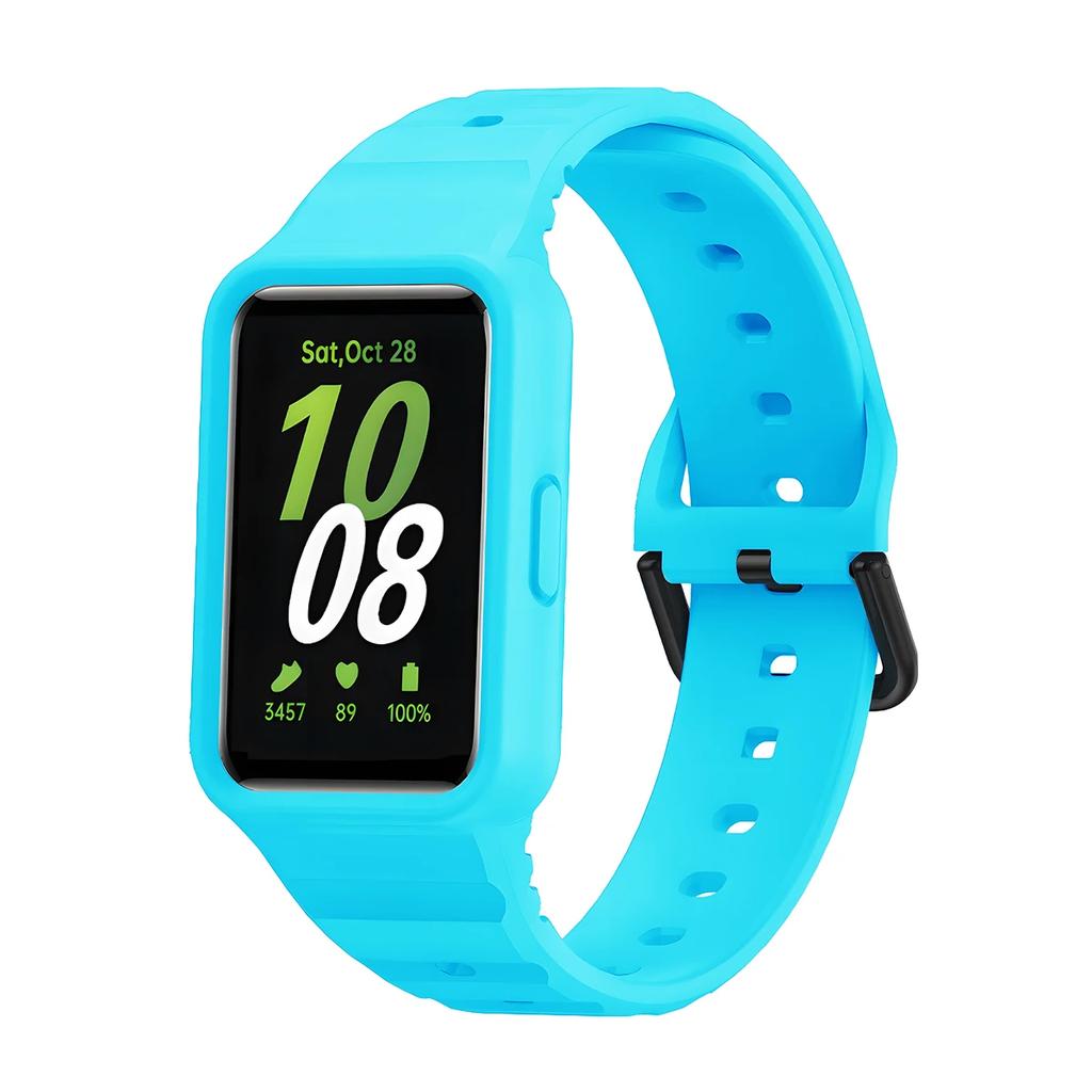 Silicone Strap+Case for Samsung Galaxy Fit 3 Smart Watch Replacement Bumper Shell Cover For Samsung Galaxy Fit3 band Accessories