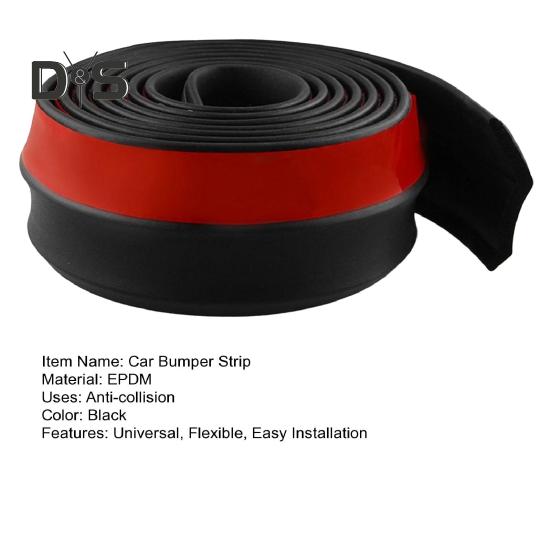 Car Front Lip Spoiler Universal Flexible EPDM Material Easy Installation Aggressive Sports Car Look