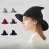 Halloween Hat Wool Witch Hat Foldable Knitted Hat Pointed Witch Hat Winter