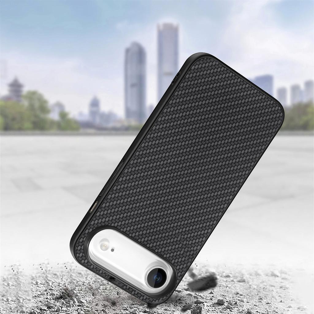 For iPhone Air Case Carbon Fiber Texture PU+PC+TPU Phone Back Cover