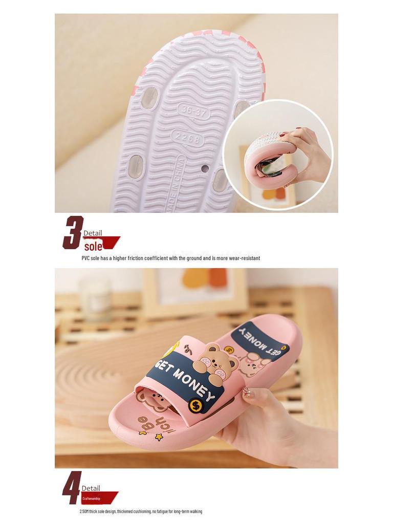 Женские нескользящие летние домашние тапочки — милые и удобные для студентов и девочек