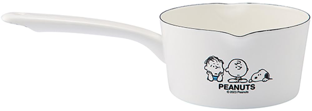 PEANUTS Enamel Milk Pan 15cm Milk Pan Break Time