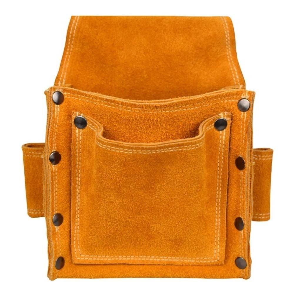 Thickened Drill Bag Multifunctional Leather Tool Pouch Durable Tool Storage Toolkit For Hammer