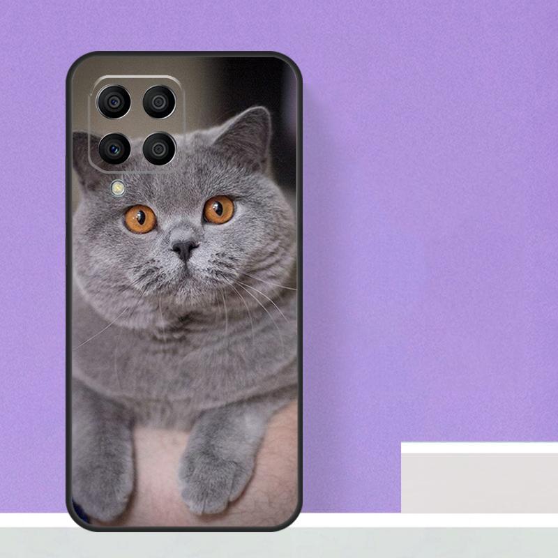 British Shorthair Cat For Samsung Galaxy M13 M33 M53 M12 M32 M52 M14 M34 M54 M20 M51 M21 M30s M31s M15 M55 Case
