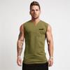 Youth Sports Casual Slim Comfortable Sleeveless T-Shirt Men's Wide Shoulder Vest Fitness Clothing