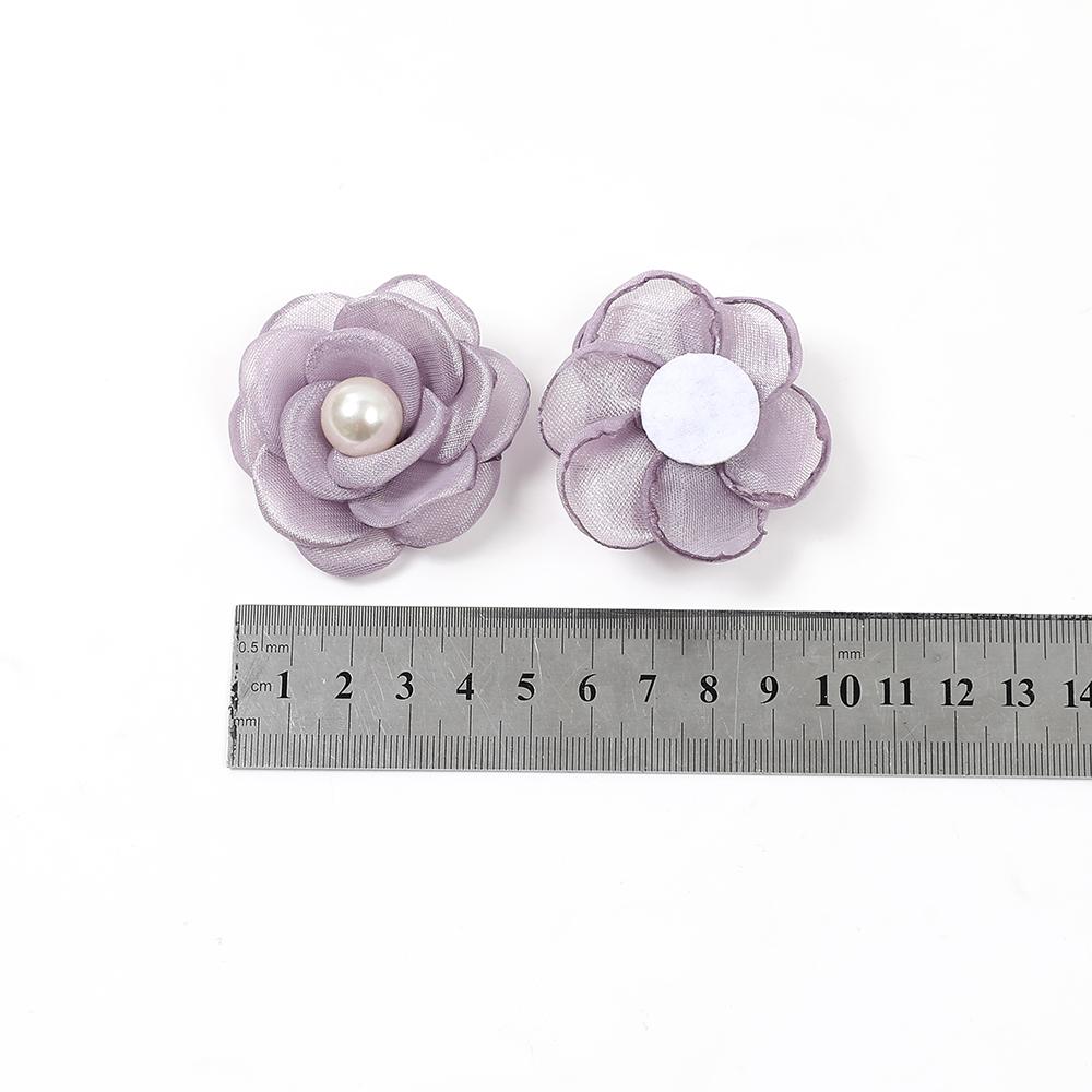 Искусственные цветы Голова с бусинами Шифон Ткань Шпилька для волос Корсаж Свадебное платье Изготовление одежды Аксессуары Шелковые цветы