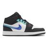 Air Jordan 1 Mid SE GS Черный Белый Гипер Жаде Сиреневый Красный FQ8095-001