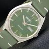 AUTOMATIC 6309A VINTAGE SEIKO JAPAN MENS GREEN COLOR DIAL WATCH A701559-5 R206b-a701559