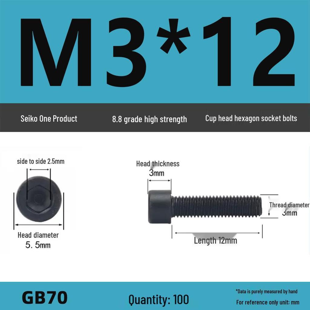 8.8 High-Strength Socket Head Cap Screw Bolt (M4-M16)
