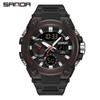 SANDA Fashion Trend Military Style Male Students and Teenagers Multi-functional Luminous Waterproof Electronic Watch
