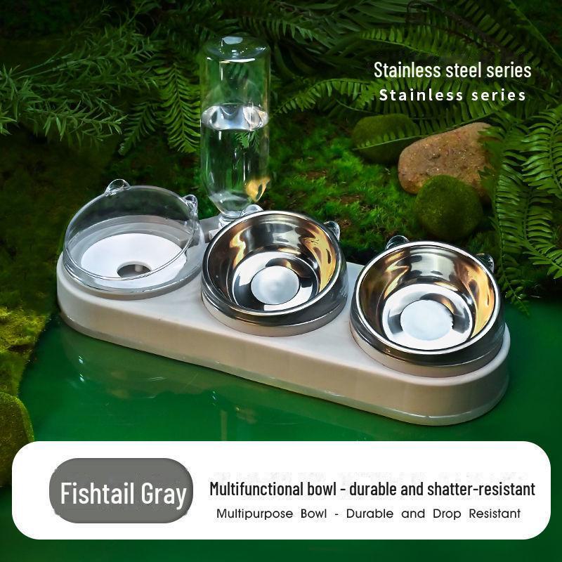 Эргономичная керамическая миска для кошек с автоматическим дозатором воды — защищает шею кошки