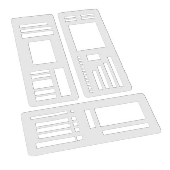 36925 Наборов Ручная работа Гибкий Шаблон для Записей Сделай сам Скрапбукинг Точечная Сетка