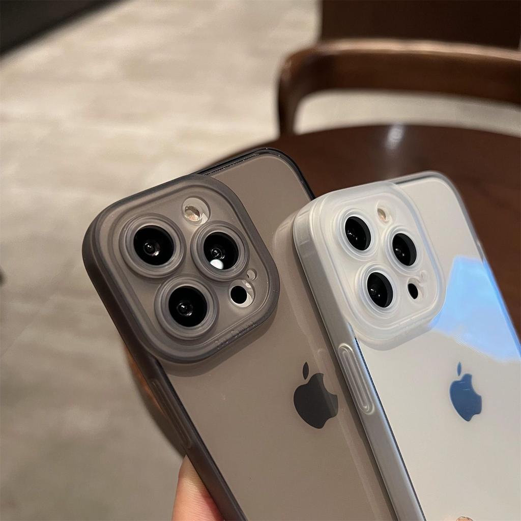 Airbag IPhone 11 Phone Case Apple 12 Protective Case 13 Transparent Matte Lens 15Pro Simple 14 Soft Case