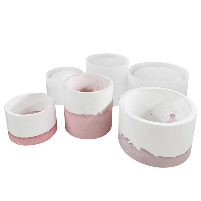 Круглые цветочные горшки, бетонные формы, горшки для растений, бетонные силиконовые формы для ручной работы из смолы