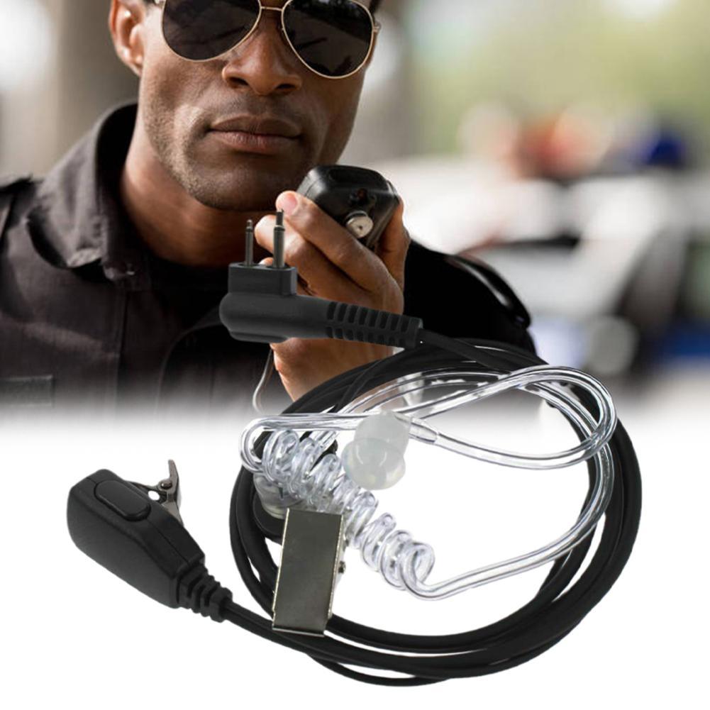 PTT Mic Headset Air Covert Acoustic Tube In-ear Earpiece Pin Talkie Radios For Guidanc A5F3