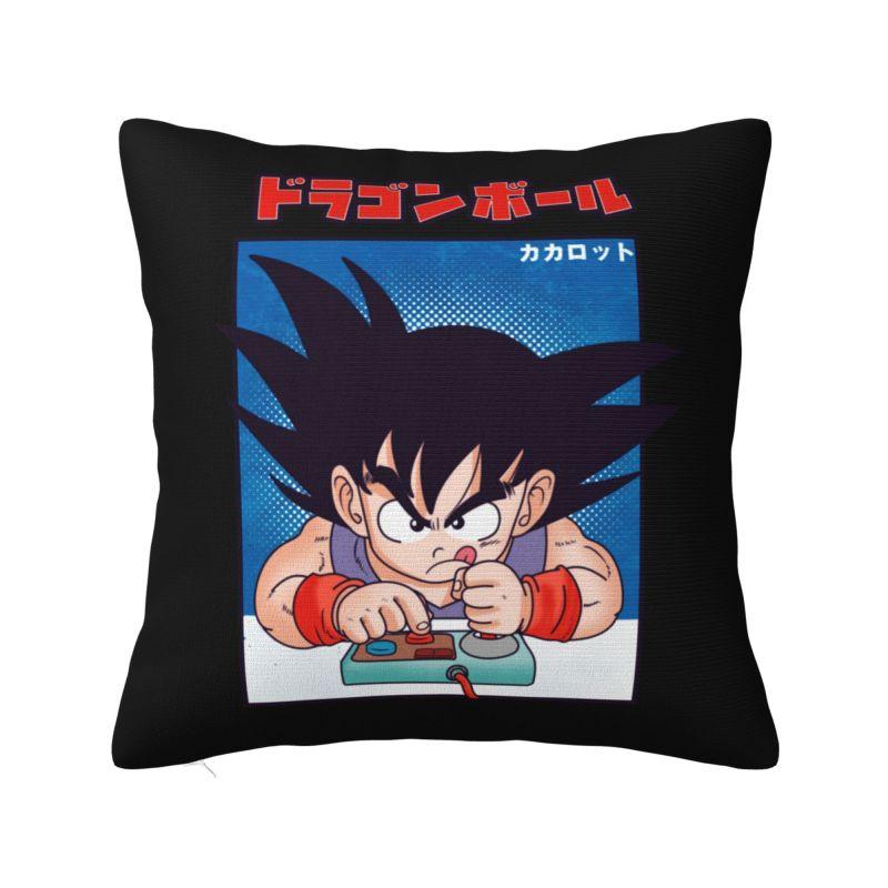 Custom Luxury Dragons Ball Goku Cushion Cover Velvet Anime Manga Pillow Case