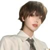 Парик PEACOCO Короткий парик Одежда Блондинка Парик Волк Черные волосы Косплей Каштановые Седые волосы Незаметный Холодный Коричневый Мужской Мужской Мужской