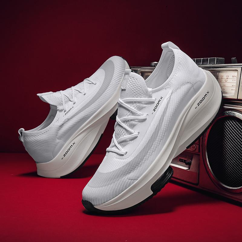 Кроссовки унисекс, модные мужские кроссовки со шнуровкой и круглым носком, амортизирующие кроссовки для бега, женские кроссовки для тренировок, дышащие, для пар, теннисные туфли