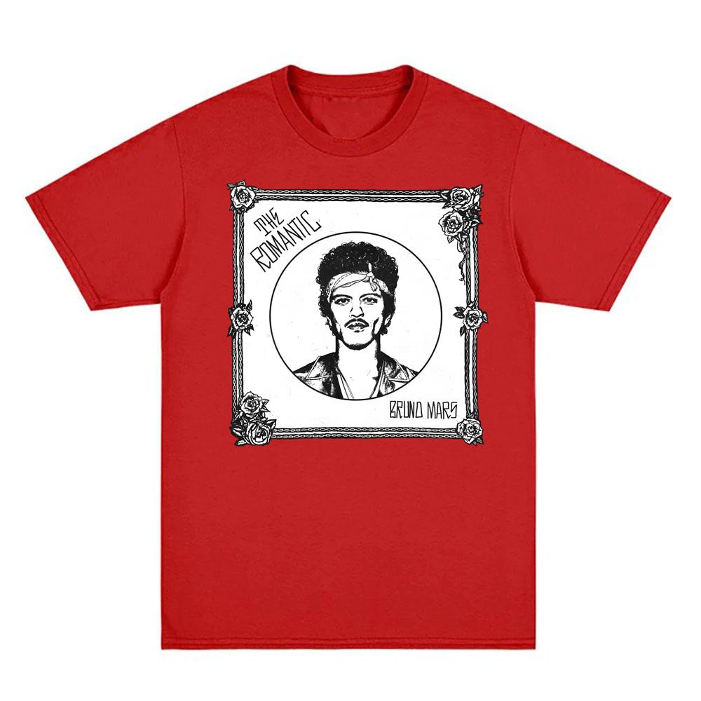 2026 New Album Song THE ROUnisexTIC TEE Bruno Mars High Quality Fashion Teeshirt Fashion 100Cotton Round Neck Clothes Camisetas