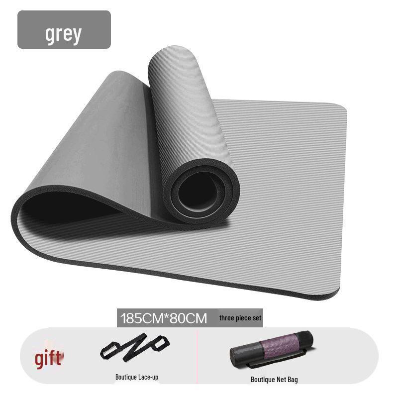 Утолщенный и Экстра-Большой Коврик для Йоги для Начинающих - Унисекс Коврик для Домашних Тренировок